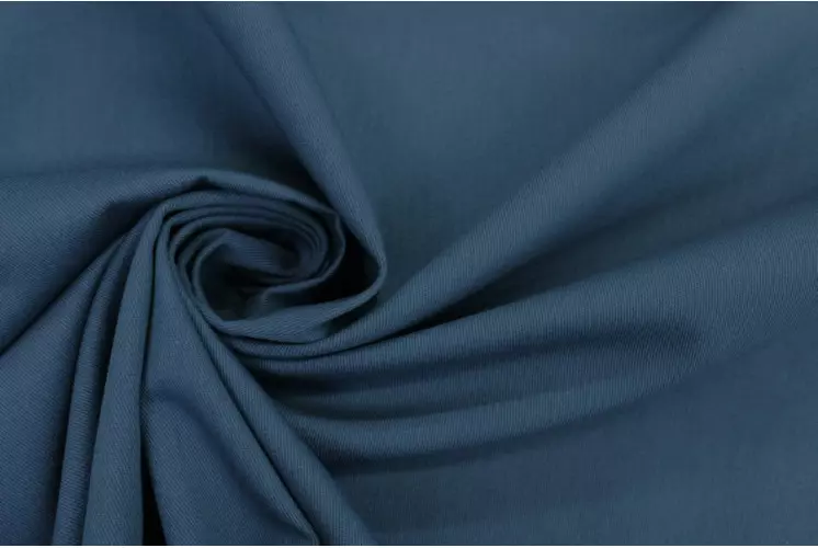 Tissu sergé coton lourd bleu royal résistant pour confection de