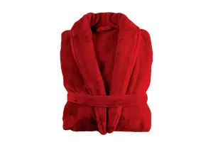 TISSU DOUDOU UNI EFFET FOURRURE ROUGE