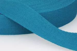 Sangle coton 30mm Bleu canard au mètre - Rubanerie & biais/Sangles