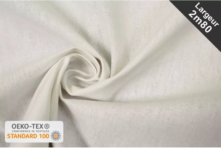 Toile coton blanche grande largeur pas cher - Tissus Price