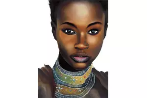 PANNEAU DÉCO FEMME AFRICAINE 100 x 140 CM