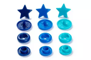 Boutons pression étoile Prym bleu 12,4 mm par 30 - Mercerie créative/Pinces  & pressions - Au fil du coupon