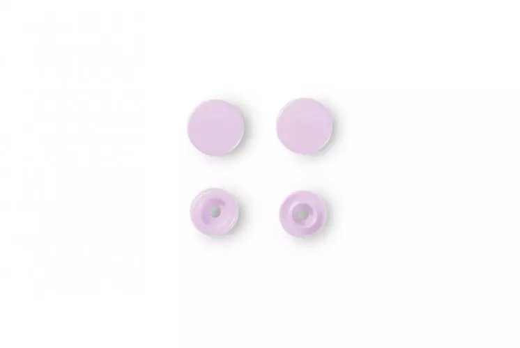 30 BOUTONS PRESSION RONDS 12 MM ROSE