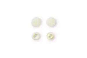 30 BOUTONS PRESSION RONDS 12 MM PERLE