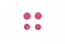30 BOUTONS PRESSION RONDS 12 MM FRAMBOISE