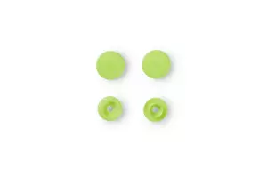 30 BOUTONS PRESSION RONDS 12 MM VERT CLAIR