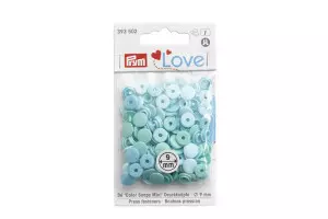 36 BOUTONS PRESSION RONDS 9 MM VERT