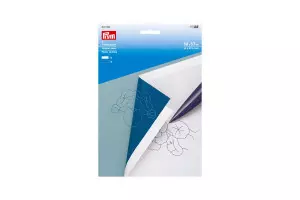 2 PAPIERS CARBONE 58 X 57 CM BLANC / BLEU