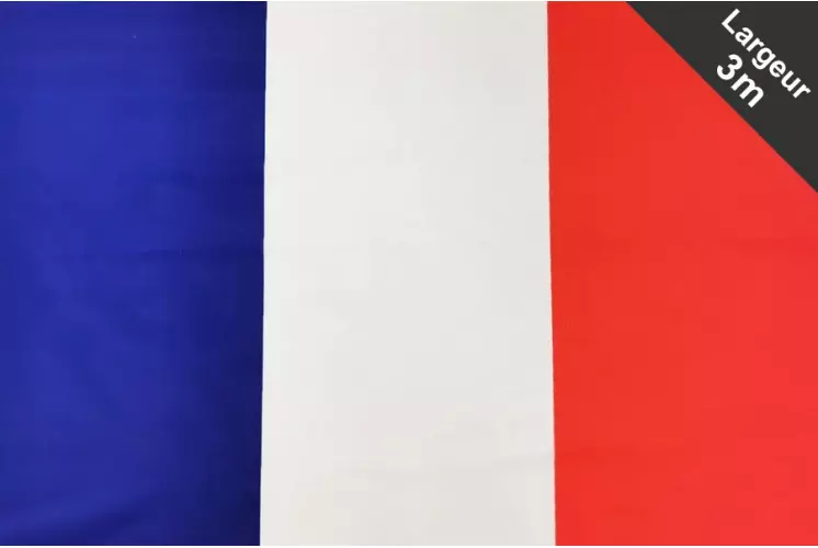 Drapeau France 200 x 300 cm - véritable drapeau Français en tissu