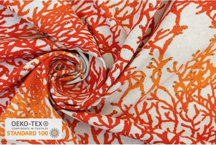 Tissu en coton I Love Couture Corail motif 215
