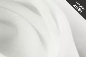 Rouleau 60m Burlington infroissable blanc - Tissus Price