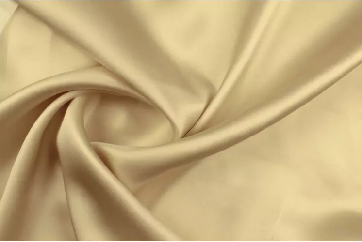 Tissu Satin de soie uni de couleur beige clair - C630-soie-01