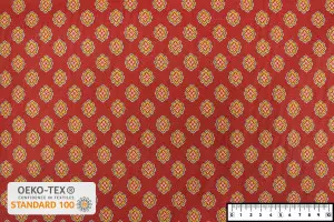 TISSU PROVENCAL MOUCHES ROUGE