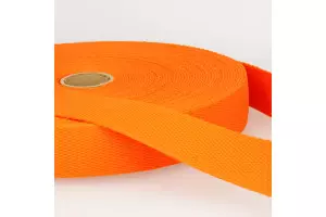 SANGLE COTON ORANGE 40 MM