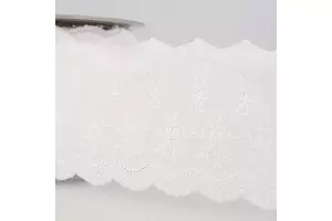 BRODERIE ANGLAISE 85MM BLANC