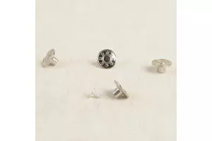 BOUTONS JEANS 17MM*6 SETS ARGENT