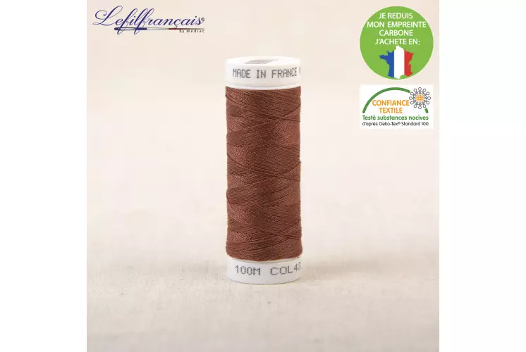FIL POLYESTER 100M ROUGE TUILE