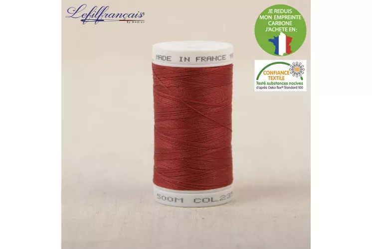 FIL POLYESTER 500M ROUGE
