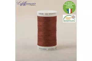 FIL POLYESTER 500M ROUGE CUIVRE