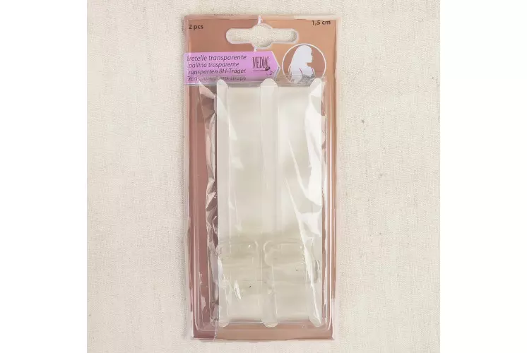 BRETELLE TRANSPARENTE*2PC MAT/TRANSPARENT 15 MM