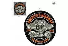 XL ECUSSON PATCH AMERICA ROUTE 66