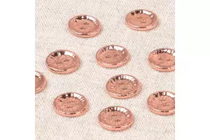 BOUTON ROND ALLIAGE 4 TROUS ROSE GOLD