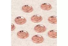 BOUTON ROND ALLIAGE 4 TROUS ROSE GOLD