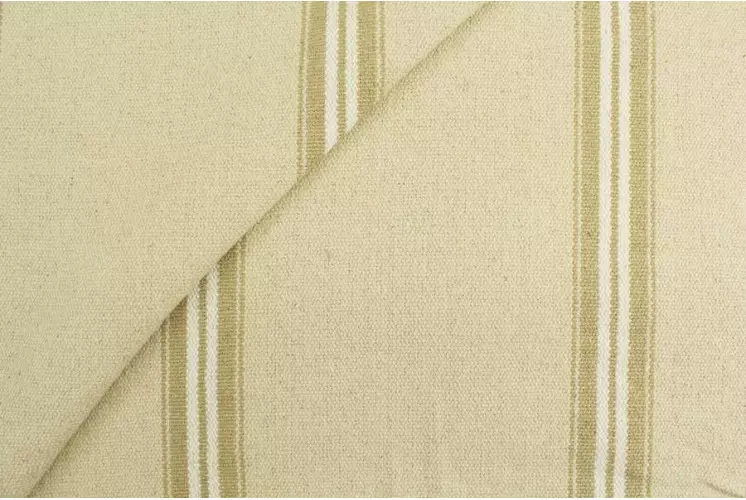 TOILE LOURDE GROSSES RAYURES BLANC BEIGE