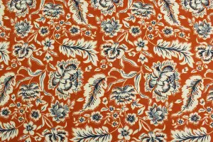 TISSU COTON ESPRIT INDIEN ROUILLE