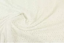 TISSU COTON BRODERIE ANGLAISE BLANC