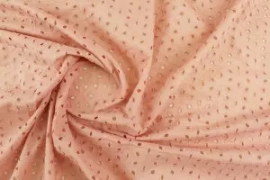 TISSU COTON BRODERIE ANGLAISE VIEUX ROSE