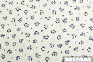 TISSU PROVENCAL PETITES FLEURS BLEU