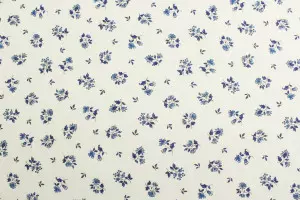 TISSU PROVENCAL PETITES FLEURS BLEU