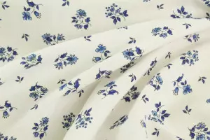 TISSU PROVENCAL PETITES FLEURS BLEU