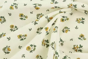 TISSU PROVENCAL PETITES FLEURS VERT