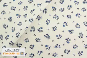 TISSU PROVENCAL PETITES FLEURS BLEU