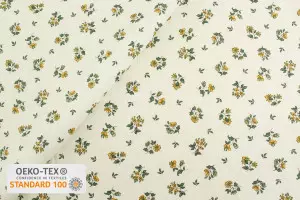 TISSU PROVENCAL PETITES FLEURS VERT