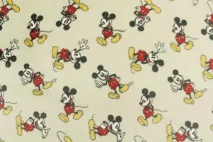 TISSU DOUDOU MICKEY ÉCRU