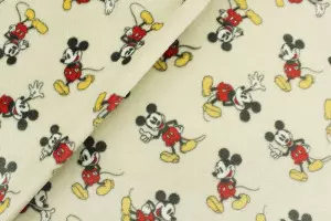 TISSU DOUDOU MICKEY ÉCRU