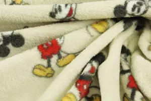 TISSU DOUDOU MICKEY ÉCRU