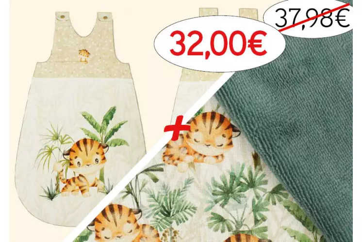 KIT GIGOTEUSE 0-6 MOIS + ACCESOIRES TIGRE