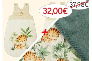 KIT GIGOTEUSE 0-6 MOIS + ACCESOIRES TIGRE