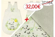 KIT GIGOTEUSE 0-6 MOIS + ACCESOIRES PANDA