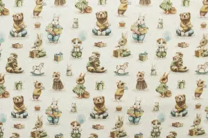 TISSU TOILE ANIMAUX CADEAUX