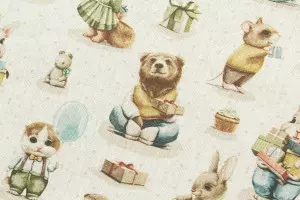 TISSU TOILE ANIMAUX CADEAUX