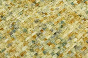 TISSU VELOURS CHENILLÉ CHAMARRÉ JAUNE