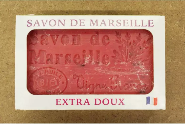 SAVON DE MARSEILLE BIO VIGNE ROUGE