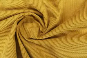 TISSU VELOURS CÔTELÉ JAUNE