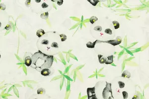 TISSU COTON BÉBÉ PANDA