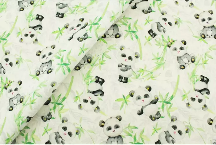 TISSU COTON BÉBÉ PANDA